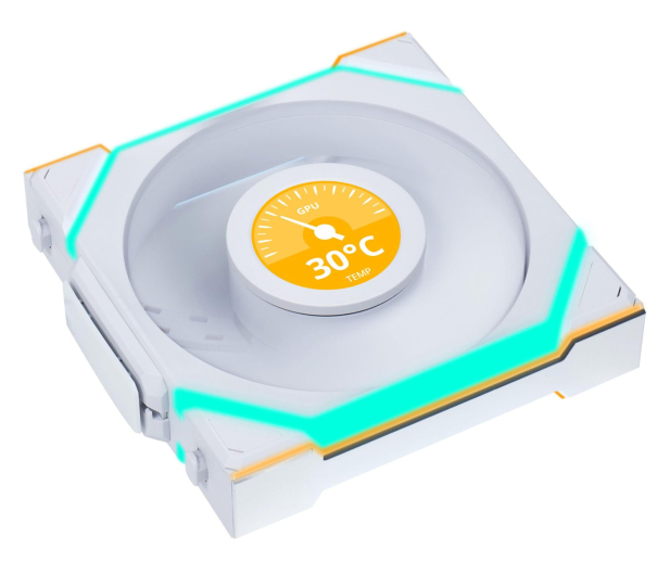 LIAN LI Uni Fan SL Wireless 120 LCD Reverse 120mm - 1332113 - zdjęcie 3